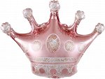 0083 Шар-фигура/ мини фольга, &quot;Корона, золото розовое&quot; (Falali), 14&quot;/36 см, с клапаном
