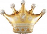 15168 Шар-фигура/ мини фольга, &quot;Корона, золото&quot; (Falali), 12&quot;/30 см, с клапаном