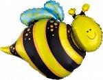 17032 Шар-фигура/ мини фольга, &quot;Пчела веселая&quot; (Falali), 14&quot;/36 см, с клапаном
