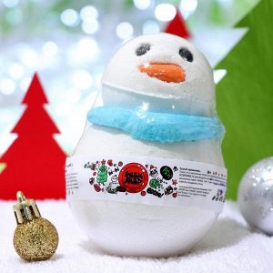 Новогодняя бомбочка для ванн «Снеговик»