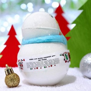 Новогодняя бомбочка для ванн «Снеговик»