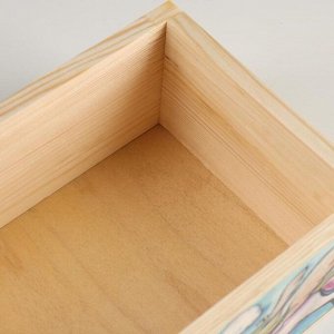 Кашпо деревянное "Сестренке" 25x14,7x8,5 см