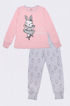 Пижама детская Розовый/серый