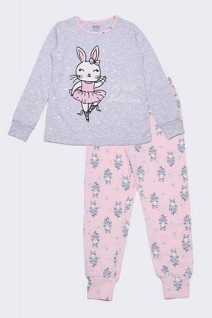 Пижама детская Серый/розовый