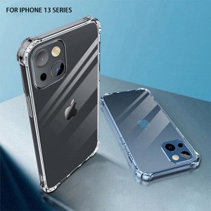 Силиконовый прозрачный чехол на телефон для Iphone с укрепленным бампером