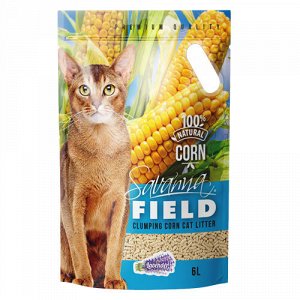 SAVANNA FIELD CORN Наполнитель д/кош комкующийся смываемый кукурузный Лаванда 6л (1/8)