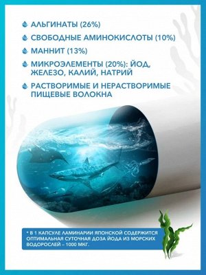 Доктор Море Ламинария японская сушеная 90 капсул по 0,5 гр.