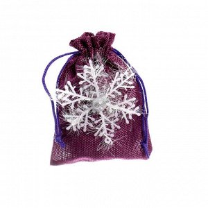 Мешок для подарков «Снежинка», размер: 10 ? 14 см, цвета МИКС