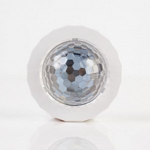 Световой прибор «Мини диско-шар» 8 см, автоматическая смена цвета, свечение RGB, 5 В