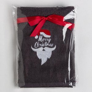 Полотенце подарочное Этель "Merry Christamas" 50*90 см, 100% хл, 340 гр/м2
