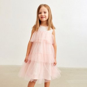 MINAKU Платье нарядное детское, цвет розовый, рост 122 см