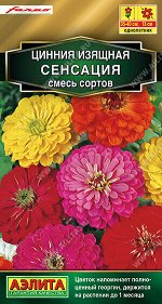 Цинния Сенсация, смесь сортов