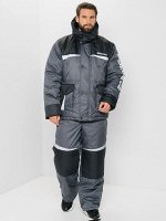 Костюм зимний Huntsman Полюс V-2 -40*С (56-58р/170-176, цв. Серый/Черный, тк. Cell)