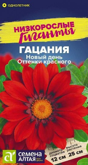 Цветы Гацания Новый день F1 Оттенки красного/Сем Алт/цп 5 шт. Низкорослые гиганты