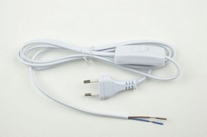 Сетевой шнур с вилкой и выключателем. 1А, 250Вт, 1,7м. Белый. UCX-C10/01A-170 WHITE
