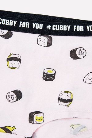 Cubby Трусы/ уп(Весна-Лето)+girls (маленькие суши на нежно-розовом)