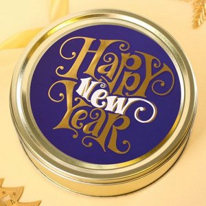 Подарочный набор «Happy New Year»: чай 20 г., арахис 100 г., крем-мед 3 шт х 30 г.