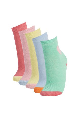 Комплект из 5 длинных носков из хлопка для девочек