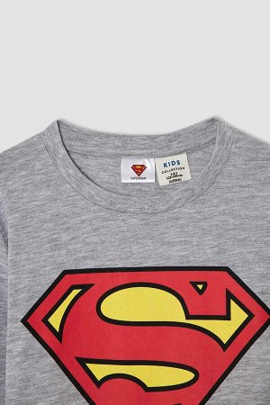 Пижамный комплект с длинными рукавами и суперменом для мальчика