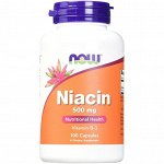 NOW Niacin 500 мг, 100 капс