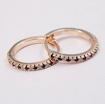 Серьги  коллекция Xuping ML покрытие позолота чёрно-белые камни