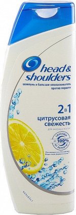 HEAD &amp; SHOULDERS Шампунь против перхоти 2в1 Цитрусовая свежесть для жирных волос 400мл