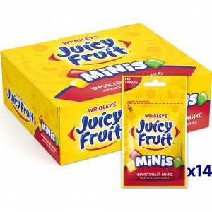 Жевательная резинка Juicy Fruit Minis, 14 шт по 15,9 г