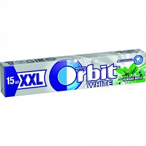 Жевательная резинка Orbit XXL White Нежная мята, без сахара, 20 шт по 20,4 г