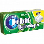 Жевательная резинка Orbit Refreshers, освежающие кубики со вкусом мяты, без сахара, блок 12 шт по 16 г