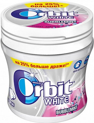 Жевательная резинка в банке Orbit White Bubblemint, без сахара, 6 шт по 68 г