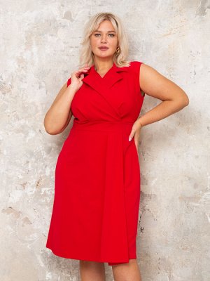 Платье Офисное (красный)