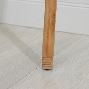 Черенок деревянный, лакированный Доляна, 119x2,2 см, c еврорезьбой