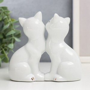 Сувенир керамика "2 котёнка в цветочек" 9,5х4,5х10,6 см