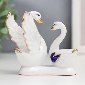 Фигурка керамика «Два лебедя: Большой любви», 7.5x7x4.5 см