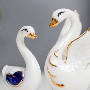 Фигурка керамика «Два лебедя: Большой любви», 7.5x7x4.5 см