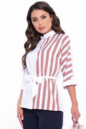 Блуза "Лозанна" (пудровая полоска) Б2791