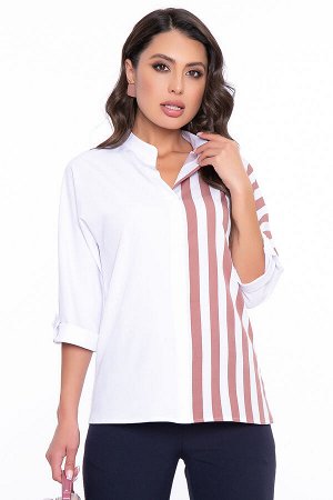 Блуза "Лозанна" (пудровая полоска) Б2791