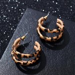 Серьги-кольца &quot;Лауд&quot; три нити, цвет леопардовый, d=3