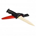 Резиновый нож для обучения ближнему бою (красные ножны) - Специально изготовлен для обучения ножевому бою, идеально имитирует армейские ножи и минимизирует риск получения травм и порезов. Подходит для
