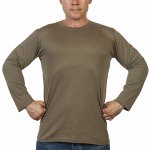Мужская футболка хаки-олива с длинным рукавом №1017