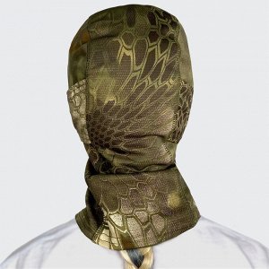 Эластичная маска подшлемник Kryptek Питон лес - защита головы, шеи, ушей. Анатомический пошив - строчки не царапают, не раздражают кожу№14