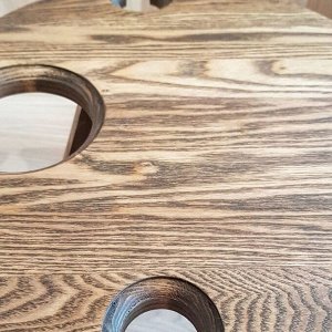 Винный столик из натурального дерева на 2 бокала