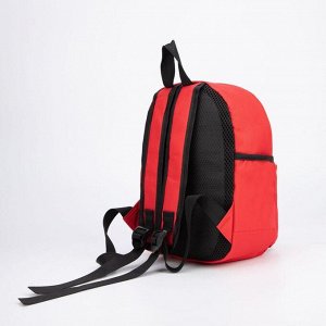 Рюкзак детский, отдел на молнии, наружный карман, дышащая спинка, 2 боковых кармана, цвет красный, «Корги»
