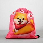 Сумка для обуви Cute siba, текстиль, размер 41х31 см