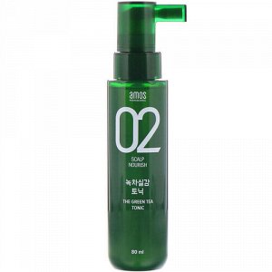AMOS Professional The Greentea Scalp Tonic 02 Тоник для кожи головы 80 мл., ,