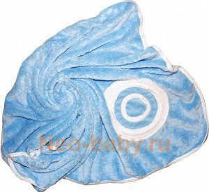 Одеяльце-плед "Конфетти" 90*90 голубое