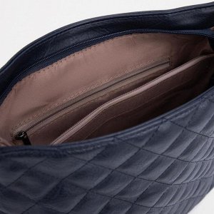 Сумка-мешок, отдел на молнии, наружный карман, длинный ремень, цвет синий