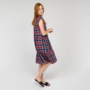 Платье женское Шанталь tartan, цвет красный, размер 48