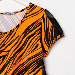 Комплект женский (футболка, леггинсы), цвет оранжевый