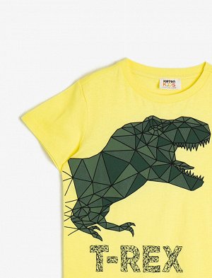 Футболка желтая с динозавром
